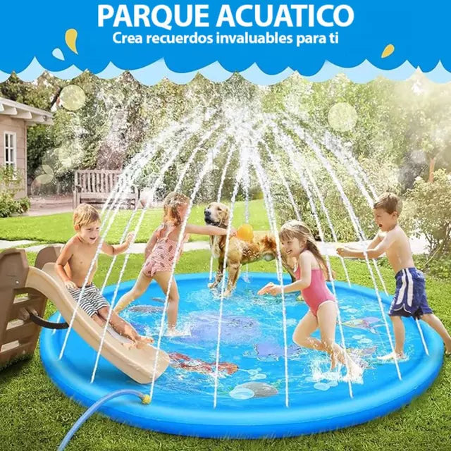 Piscina con aspersor
