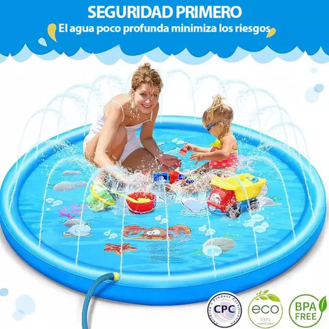 Piscina con aspersor