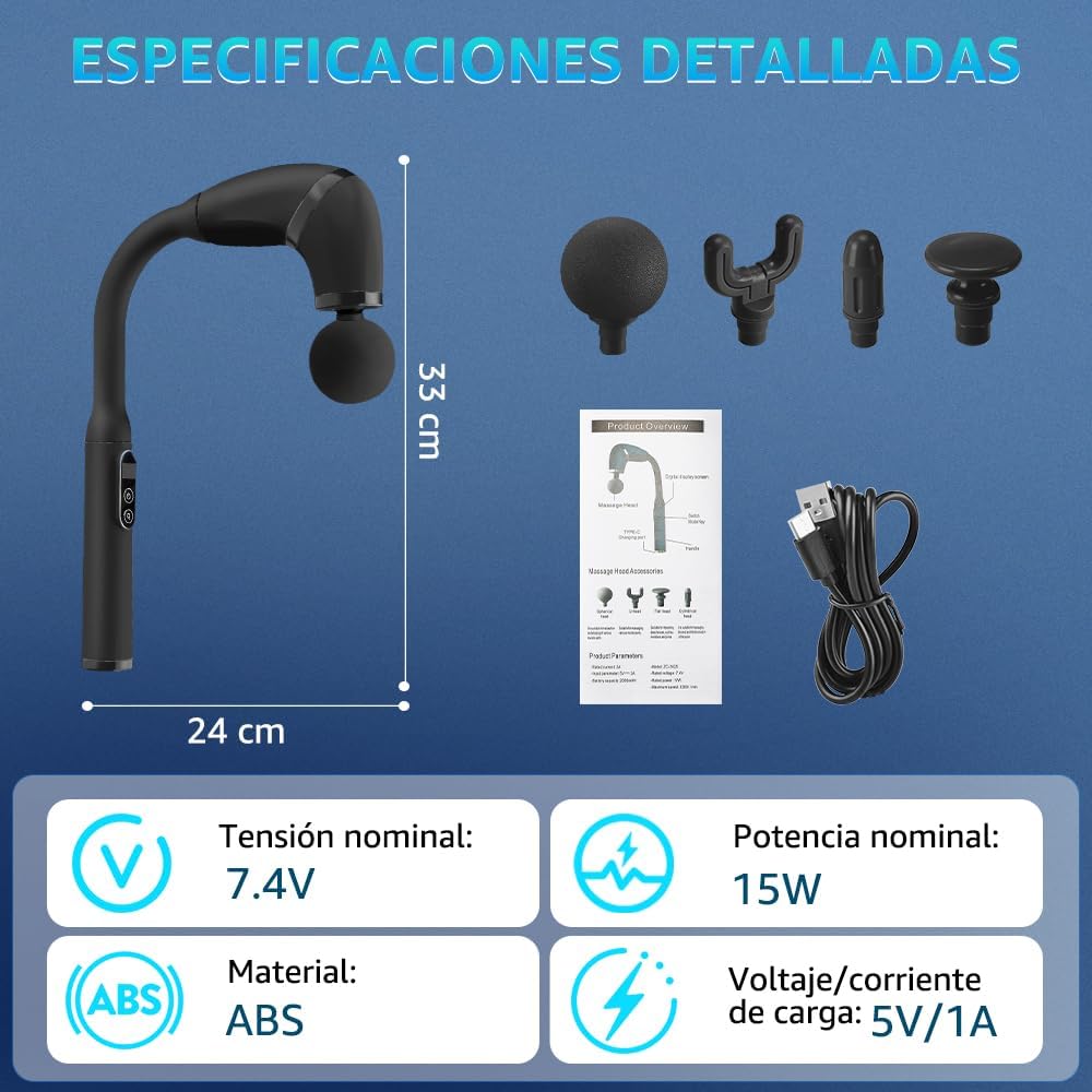 Pistola Masajeadora Extensible