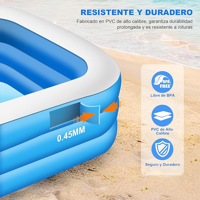 Piscina inflable 200cm x 120