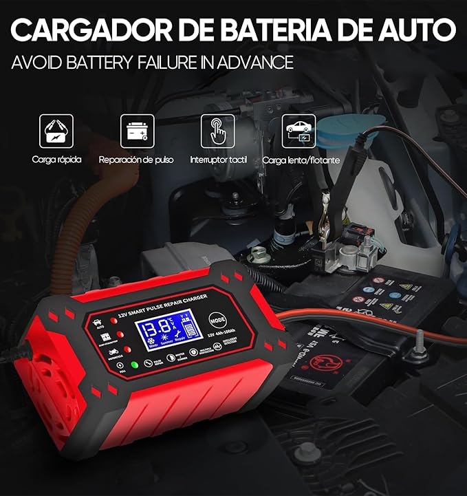 Cargador batería auto