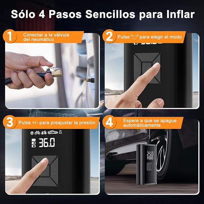 Compresor de aire portatil 12v Portatil