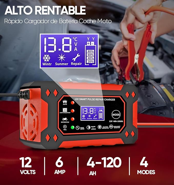 Cargador batería auto