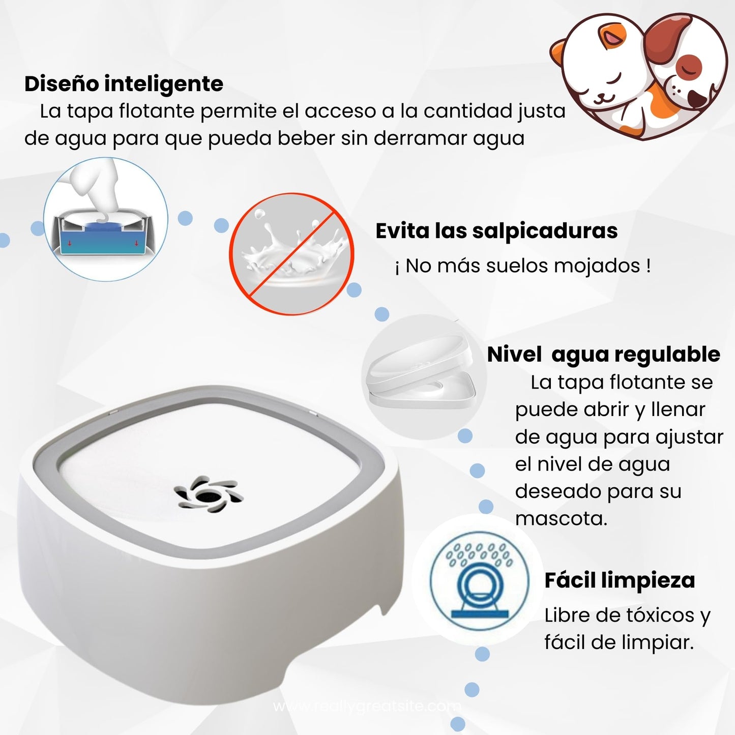🐾Bebedero Antiderrame Para Perros Y Gatos ¡Tu mascota feliz y tu casa seca! 💦
