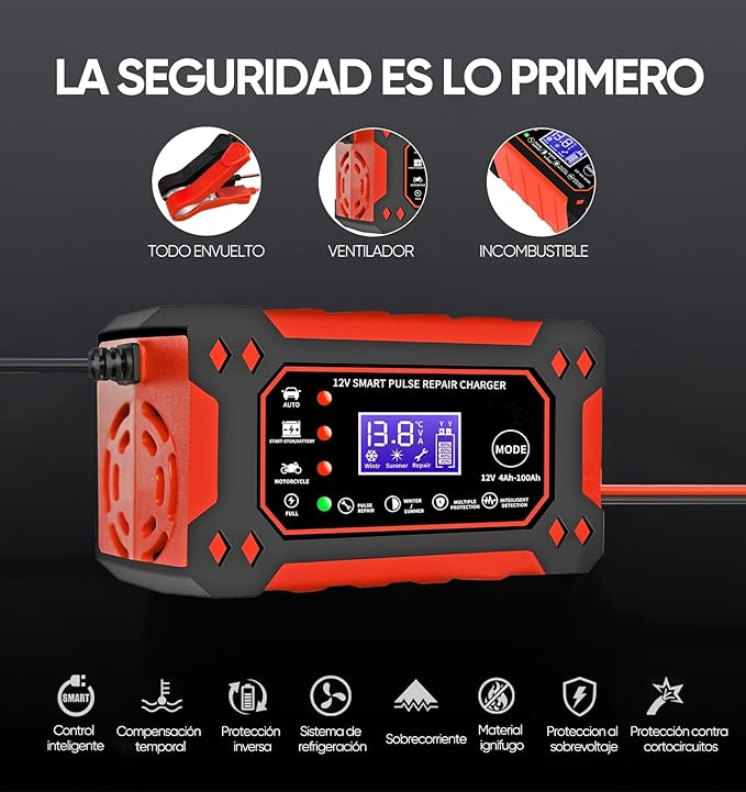 Cargador batería auto