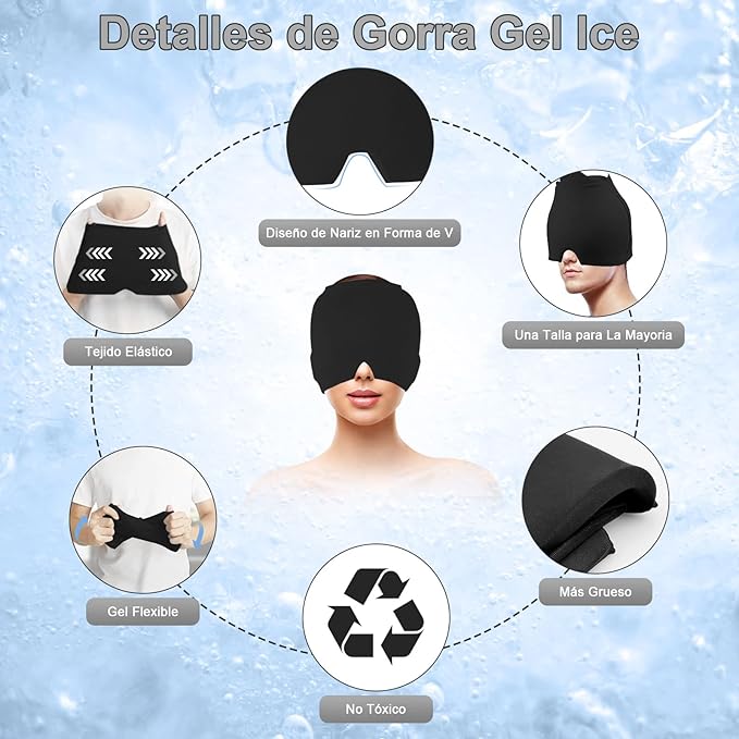 GORRO DE GEL ALIVIO MIGRAÑA