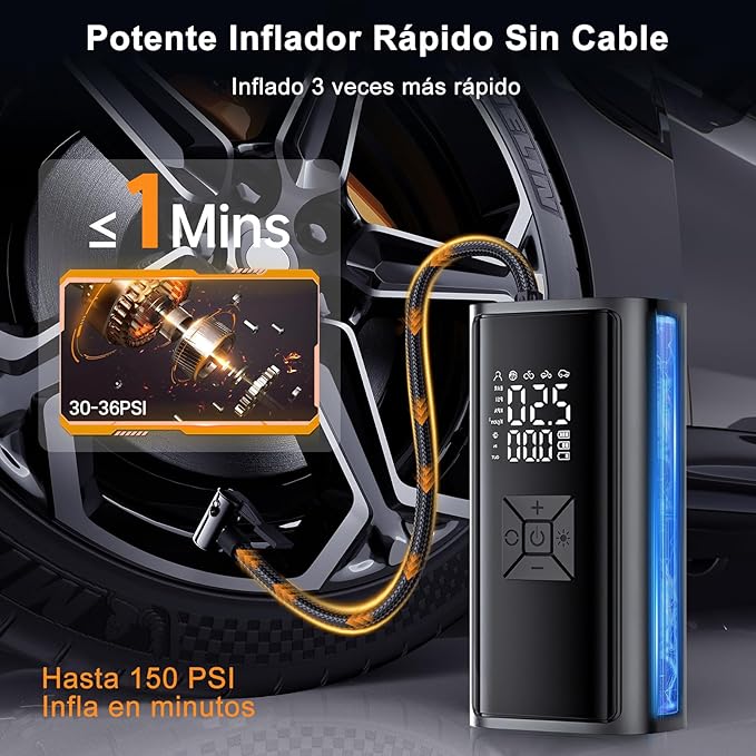 Compresor de aire portatil 12v Portatil