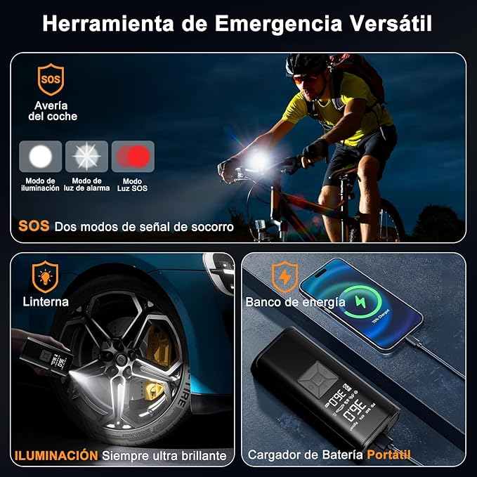 Compresor de aire portatil 12v Portatil