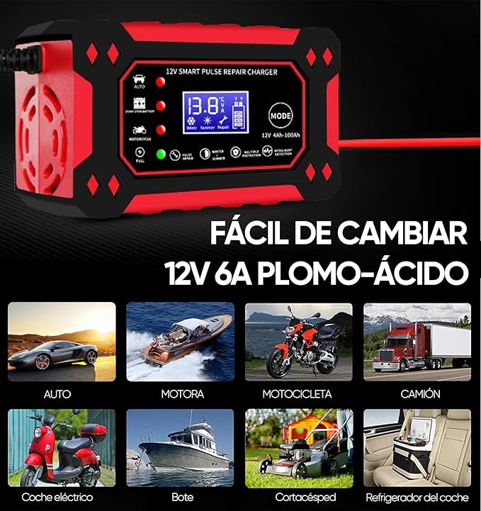 Cargador batería auto