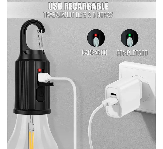 Ampolleta Solar De Camping X2