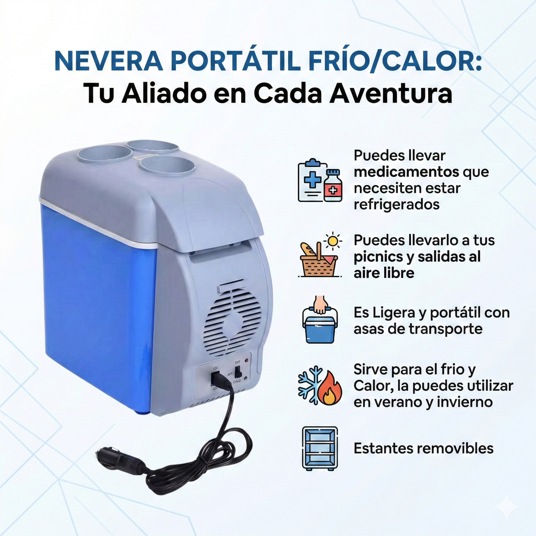 MiniNevera portatil enchufable