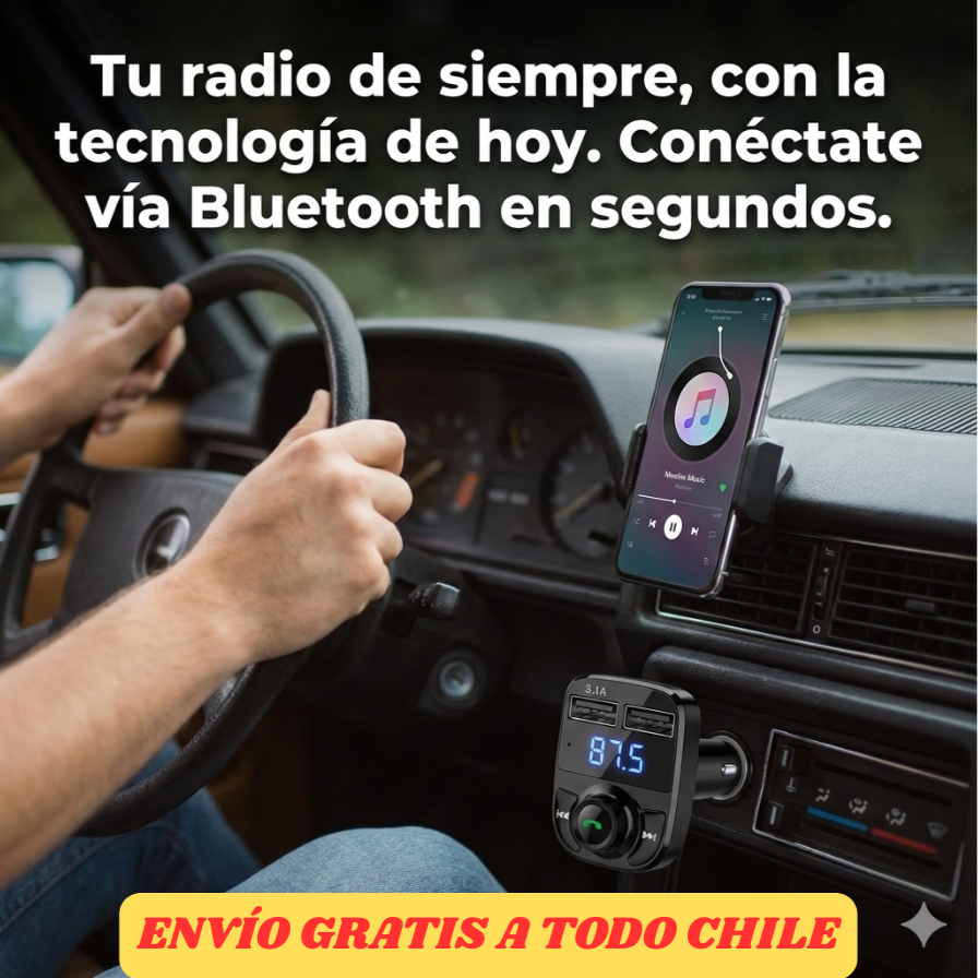 Receptor Bluetooth Autos Fm Mp3