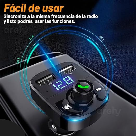 Receptor Bluetooth Autos Fm Mp3
