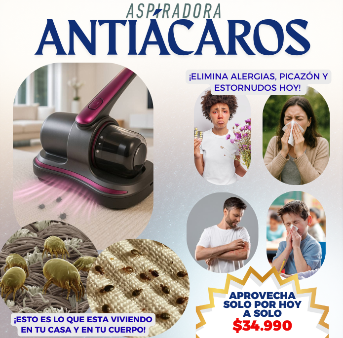 💨ASPIRADORA ANTI ACAROS🦠 Tu mejor defensa contra los ácaros y las enfermedades respiratorias? 😷