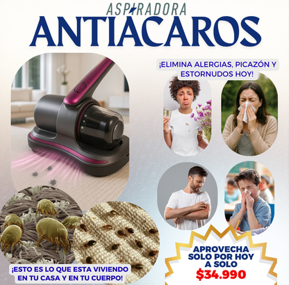 💨ASPIRADORA ANTI ACAROS🦠 Tu mejor defensa contra los ácaros y las enfermedades respiratorias? 😷