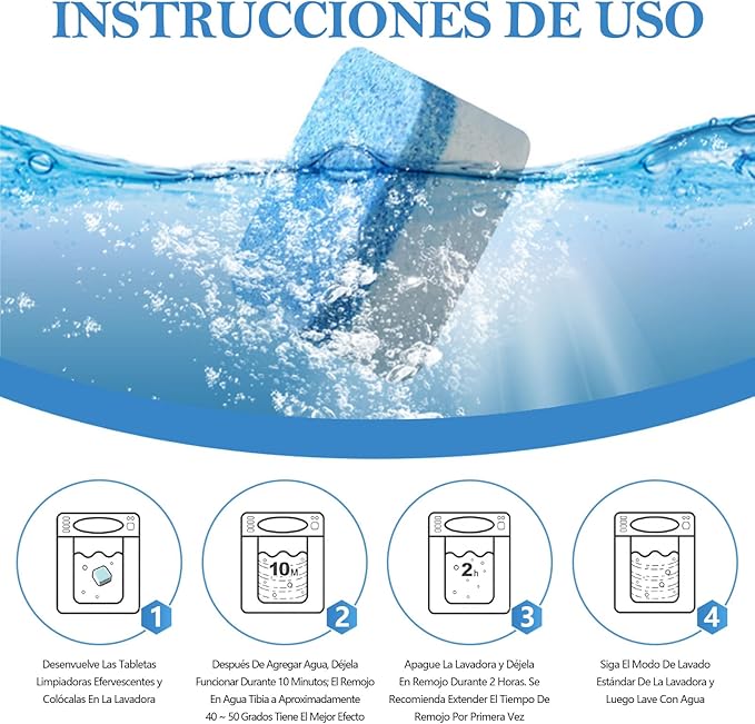 Pack 12 Pastillas Para Lavadoras