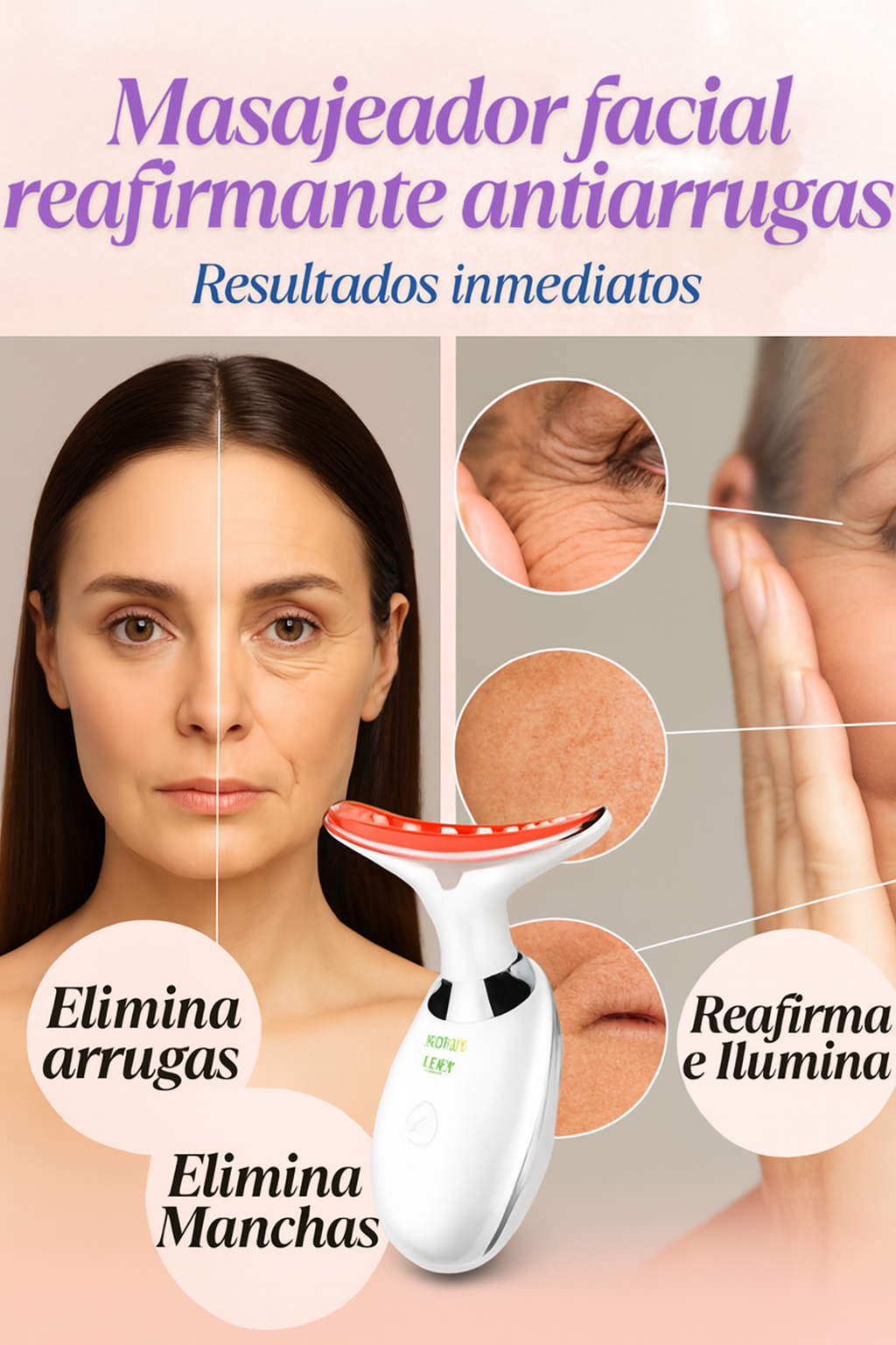 MASAJEADOR FACIAL REDUCTOR Y ANTIARRUGAS